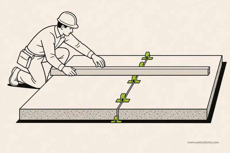 GS03_step07_clips-level Level with clips and a straightedge