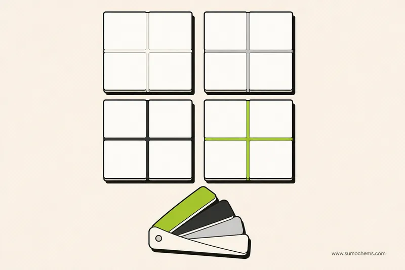 Choosing grout colour — SUMO knowledge illustration Choosing Grout Colour: A Room-by-Room Guide