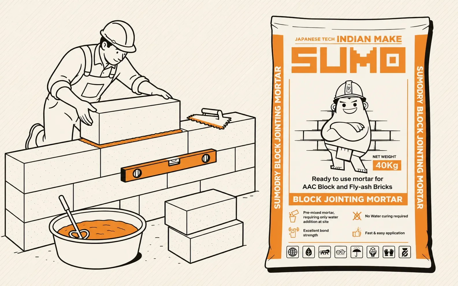 How to use SUMO Block Jointing Mortar (BJM) for AAC blocks How to use SUMO Block Jointing Mortar (BJM) for AAC blocks