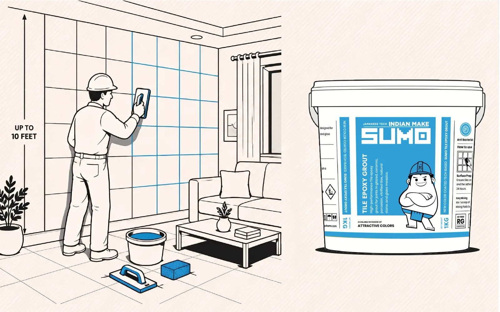 How to use SUMO Sumoxy Epoxy Tile Grout (2K & 3K) How to use SUMO Sumoxy Epoxy Tile Grout (2K & 3K)