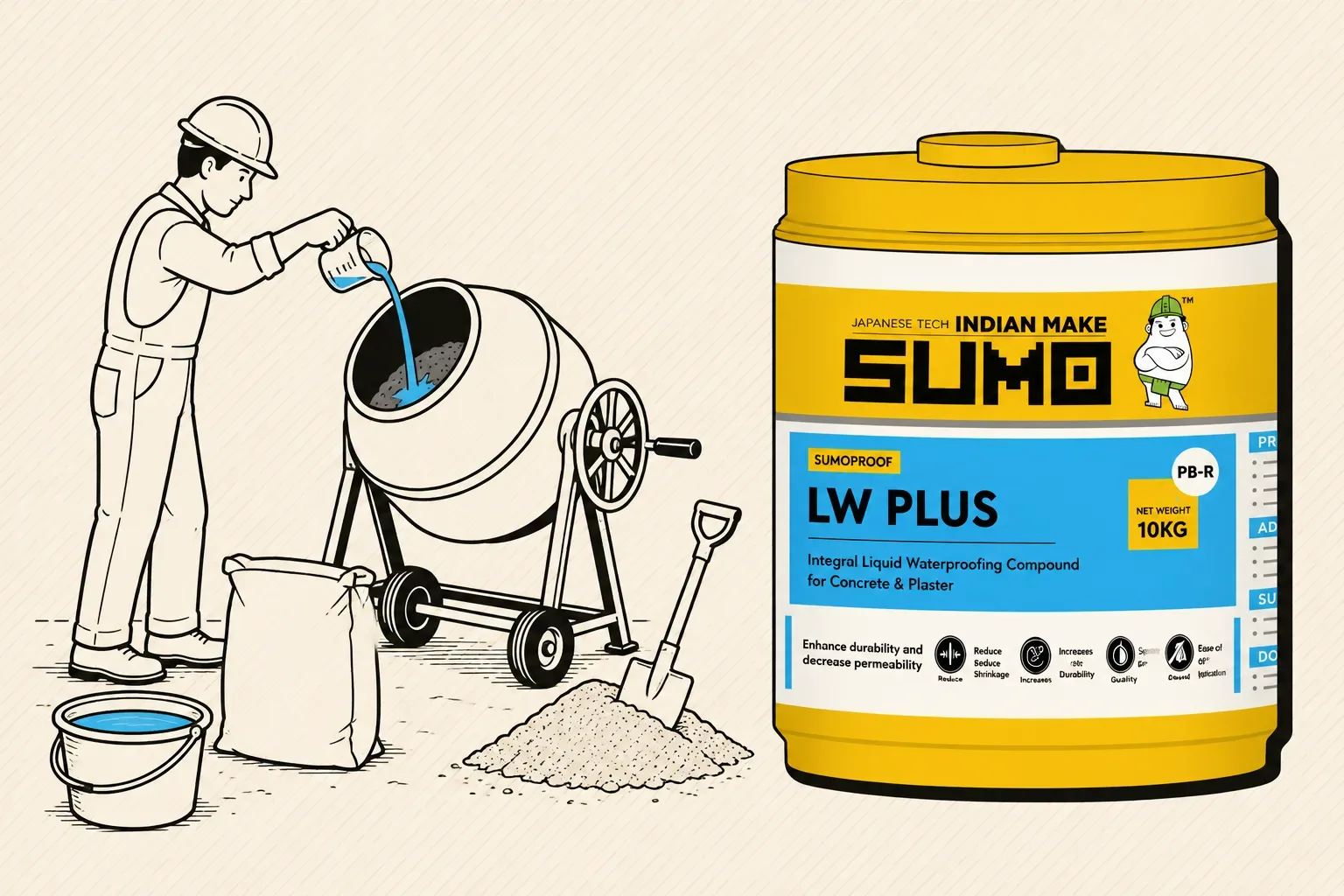 How to use SUMO LW Plus (waterproofing admixture) How to use SUMO LW Plus (waterproofing admixture)