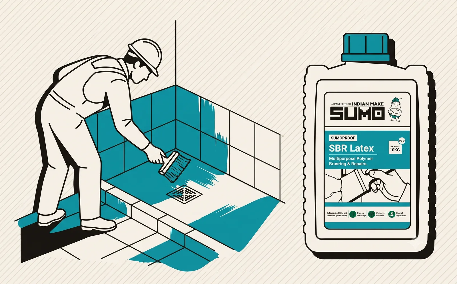 How to use SUMO SBR Latex (bonding & waterproofing) How to use SUMO SBR Latex (bonding & waterproofing)