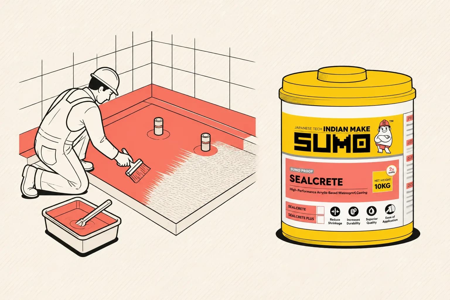 How to use SUMO Sealcrete Waterproof Coating How to use SUMO Sealcrete Waterproof Coating