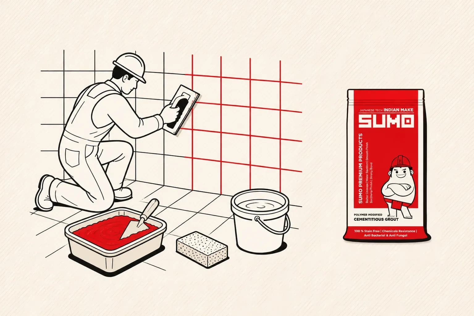 How to use SUMO SUMOTG Cement Tile Grout How to use SUMO SUMOTG Cement Tile Grout